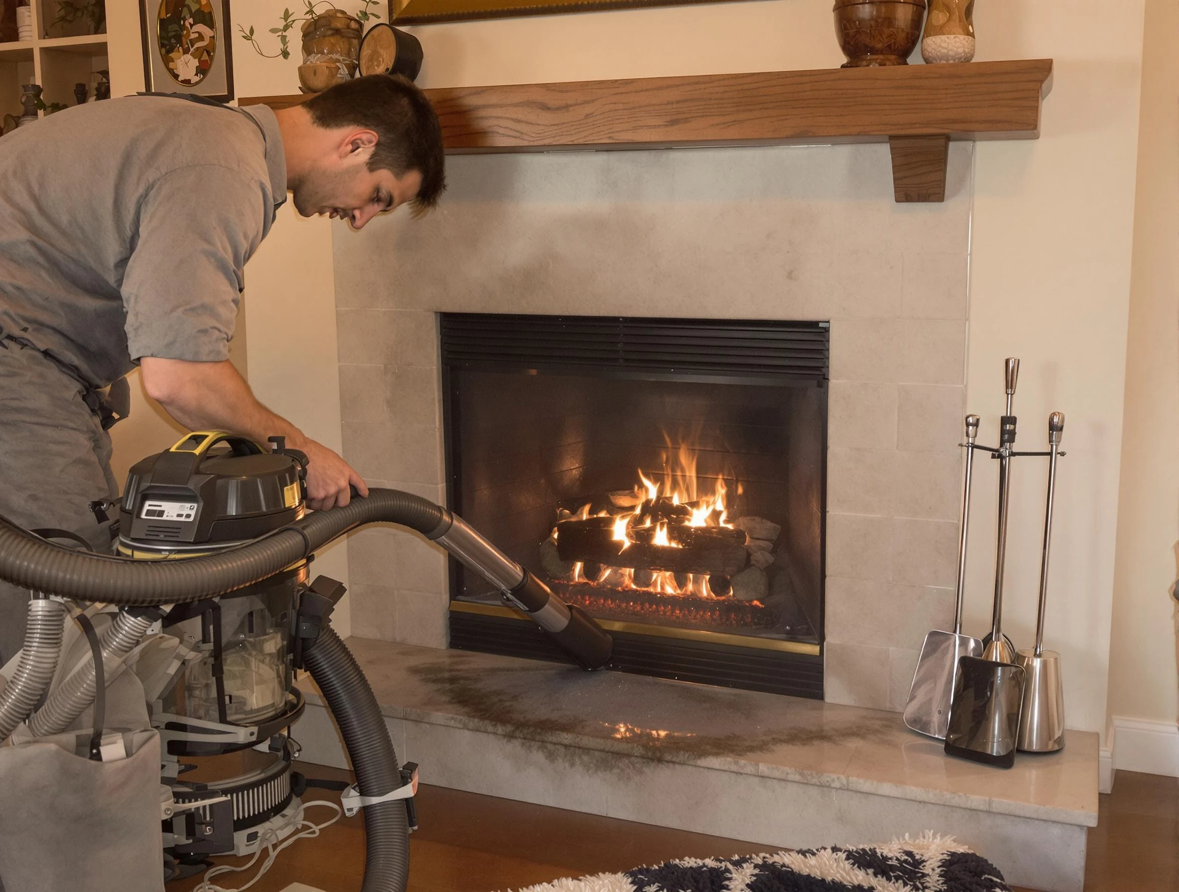 Routine fireplace upkeep by Los Ranchos de Albuquerque Chimney Sweep in Los Ranchos de Albuquerque, NM